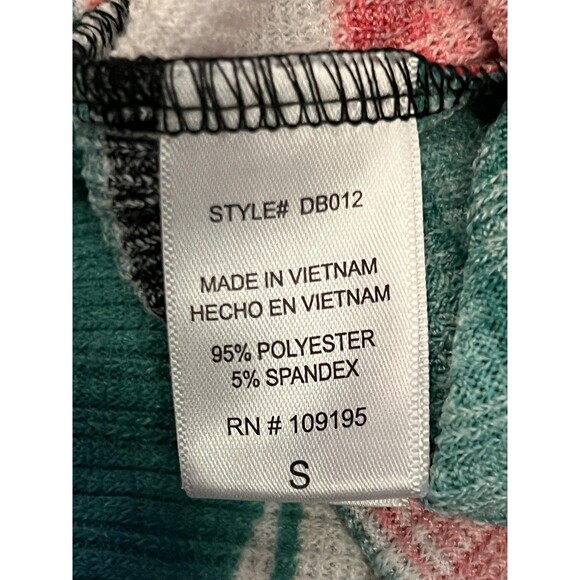 Love J Dress Womens Small Multicolor Striped Ribbed Knit Bodycon Button Front - Picture 6 of 7